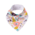 SIMED Bavlnený podbradník s nepriepustnou PUL vrstvou, flowers