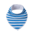 SIMED Bavlnený podbradník s nepriepustnou PUL vrstvou, blue stripes