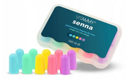 VITAMMY Senna Foam Jednorázové penové špunty do uší, 5 párů