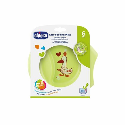 Chicco Talíř, zelený, od 6m +