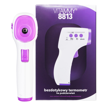 VITAMMY 8813 Bezdotykový teploměr vřesové barvy