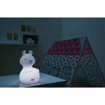 Chicco SOFT LAMP,  Nočné svetielko zo silikónu  - Lama