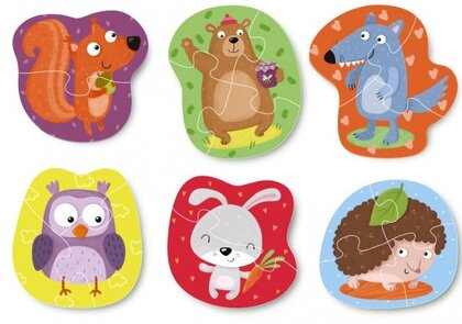 DoDo Puzzle 2-3-4 Elemente 6in1 – Waldtiere