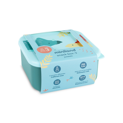 Miniland Sada 3 nádob na jídlo - Jurassic