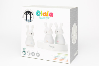 Olala Boutique LED Nočné svetlo, Zajkovia,  3ks