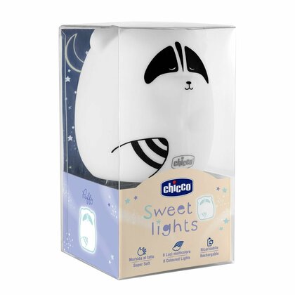 Chicco SOFT LAMP, Silikon-Nachtlicht - Waschbär