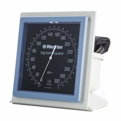 RIESTER BIG BEN 1456, Lekársky hodinkový tlakomer s veľkým číselníkom, štvorcový