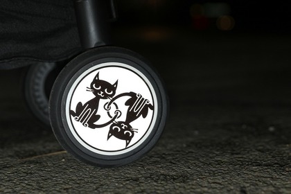 Pogu Reflexné nálepky na kolesá kočíka, Mačky, set - 4ks