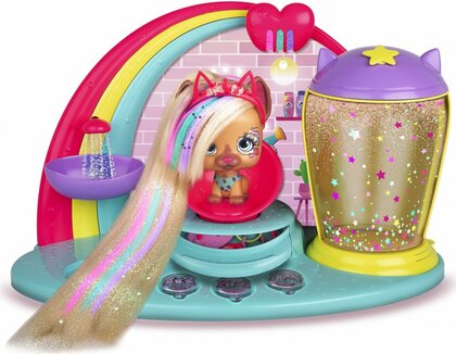 IMC Toys VIP Pets Fabio & Fabia - Hair Salon Playset (kaderníctvo)