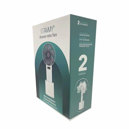VITAMMY Dream Roto fan,  USB mini stolný ventilátor s otočnou základňou, biela