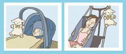 Cloud b® Sleep Sheep™ On The Go, Plyšová hračka/zvieratko s melódiou-ovečka