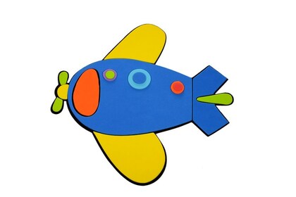 Fali dekoráció, repülőgép és mozdony