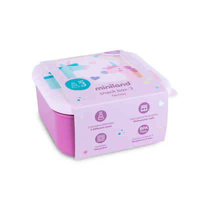 Miniland Sada nádob na jídlo - Jednorožec