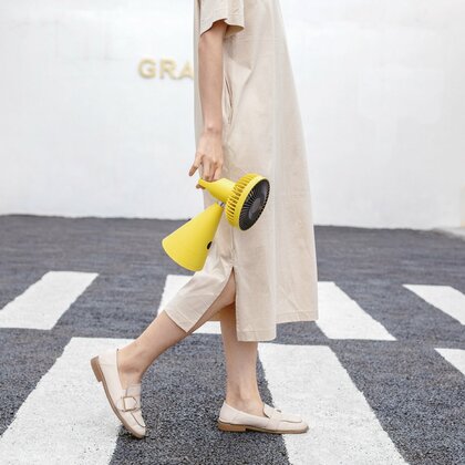 VITAMMY Dream asztali ventilátor, USB mini asztali ventilátor, sárga