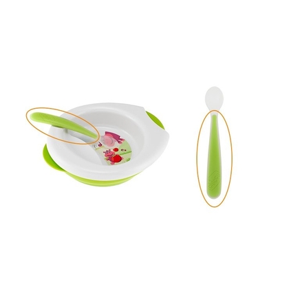 Chicco Mäkká silikónová lyžička, zelená, od 6m+