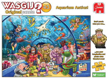 Jumbo Wasgij Puzzle - Akváriumi bohóckodás!, 1000 db