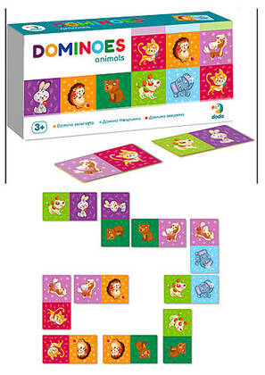 DoDo Domino Animals Hra Domino - zvieratká 29 ks