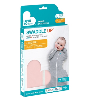 Love To Dream Swaddle UP - Wrapper, Größe XS, altrosa, 1 PHASE, 0-1m, 2,2-3,8kg