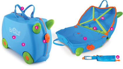 Trunki Kufor s kolieskami, Policajné auto Percy, od 3r+