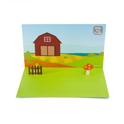 Little Big Friend 3D-Kartonszenografie mit dem Motiv - Bauernhof