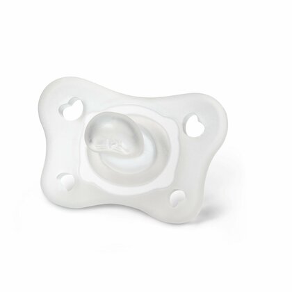 Chicco Physio Forma Mini Soft upokojujúce cumlíky, 2ks, modrá/transparentná, 0-2m