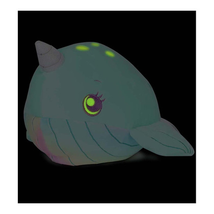 Dream Beams - Svietiaci plyšák/vankúšik, Veľryba Jednorožec Nickie, 18cm