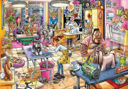 Jumbo Wasgij Puzzle - Pooch Parlour 1000 Teile