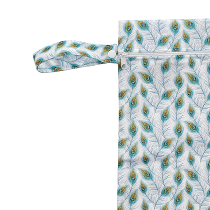 XKKO Nepremokavé vrecko, Veľkosť M - Peacock Feathers