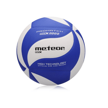 Meteor Max 2000 Volleyball-Hallenball, weiß/blau, groß. 5