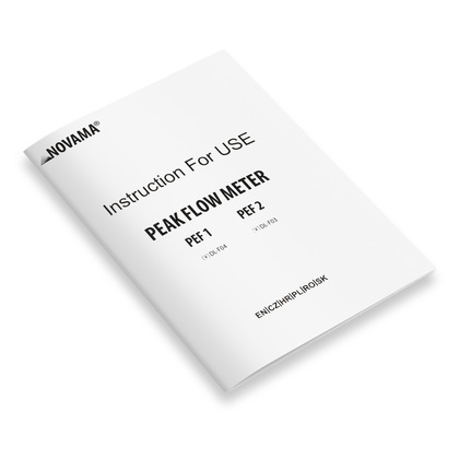 NOVAMA PEF 2 Spirometr pro dospělé, certifikovaný s deníkem