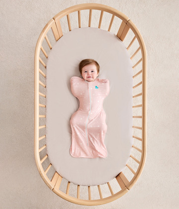 Love To Dream Swaddle UP 50/50, Schlafsack, Größe XS, rosa Weltraum, 2. PHASE,