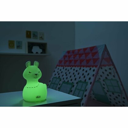 Chicco SOFT LAMP,  Nočné svetielko zo silikónu  - Lama