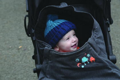 CuddleCo Comfi-Extreme, Detský fusak, 90x50cm, šedá melanž/čierna, roboti