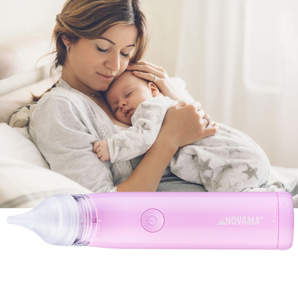NOVAMA Pingo Spark Pastel Pink Nosní odsávačka s osvětlenou špičkou, růžová