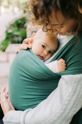 BOBA Wrap Bio Šatka na nosenie pre bábätká, zelená