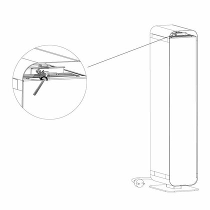 Lena Lighting Sterilon Flow 72W UV-C, Germicídny žiarič, počítadlo a zabezpečenie