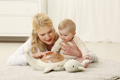 Cloud b®Tranquil Whale™ - Éjszakai lámpa - Bálna, fehér