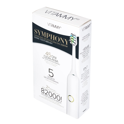 VITAMMY SYMPHONY White Sonická zubná kefka s vysokou vibračnou silou, biela