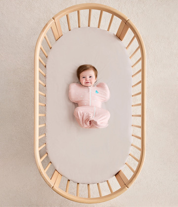 Love To Dream Swaddle UP 50/50, Schlafsack, Größe XS, rosa Weltraum, 2. PHASE,