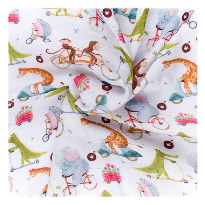 XKKO BMB Bambusová plienka, Digi - ZOO on the Road, 70x70, MIX 3ks