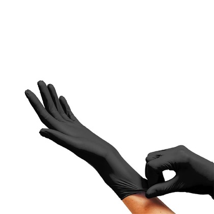 CLARA Bezpudrové nitrilové rukavice černé XL, 100 ks