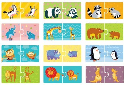 DoDo Puzzle Duo - Mütter und Babys 12x2 Teile