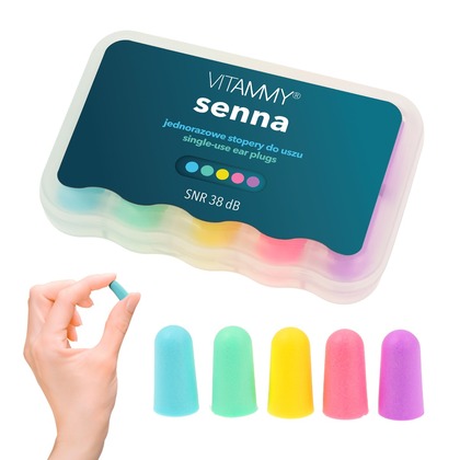 VITAMMY Senna Foam Jednorázové penové špunty do uší, 5 párů