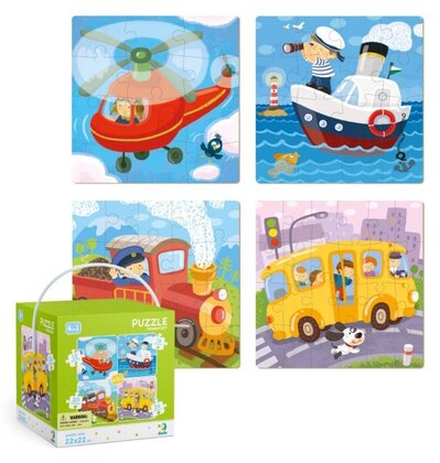 DoDo Puzzle 4in1 - Transportmittel