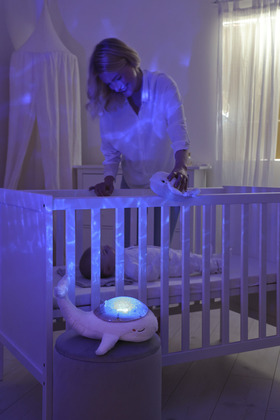 Cloud b®Tranquil Whale™ - Éjszakai lámpa - Bálna, fehér