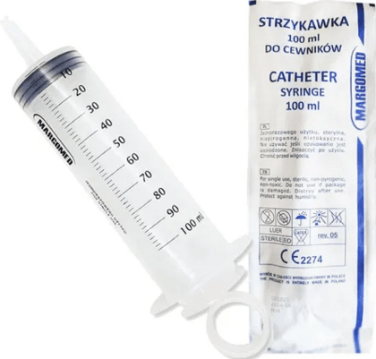MARGOMED JANET Striekačka na katétre, trojdielna, 100ml