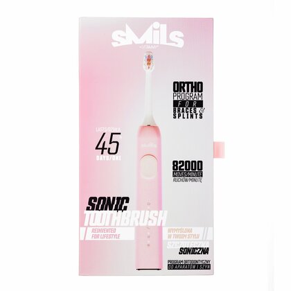 VITAMMY SMILS Sonický zubní kartáček s programem na čištění ortodontických aparátů, růžový