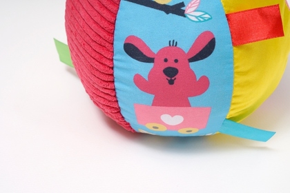 Ks Kids Mäkká, hrkajúca edukačná loptička