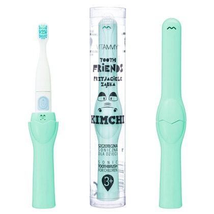 VITAMMY TOOTH FRIENDS detská sonická zubná kefka, zelená-KIMCHI, od 3 rokov
