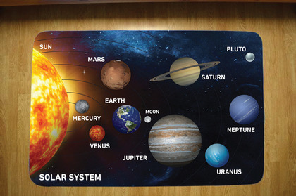 Marko Ultra mäkký detský koberec 100x150 - Slnečná sústava - anglická verzia